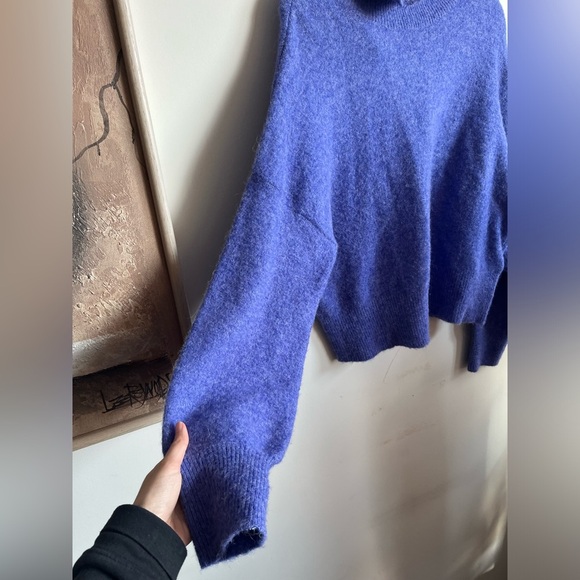 SAMSØE SAMSØE Iris Bloom Nola t-n 7355 Alpaca-wool Turtlneck Sweater Purple Sz S - Picture 5 of 9